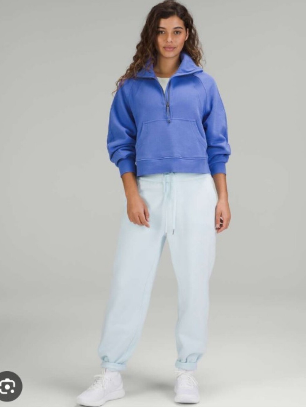 lululemon athletica Periwinkle Blue Half‑Zip Puffer Pullover